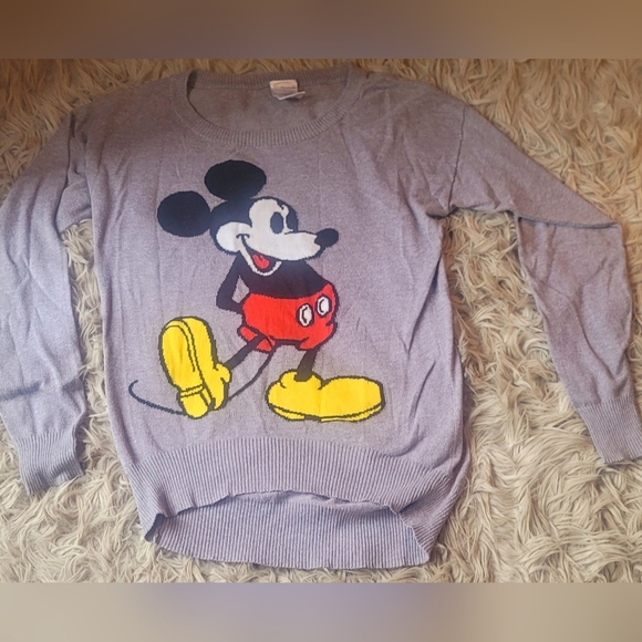 Mickey Mouse Disney Jerry Leigh Long Sleeve Sweater Women's Size Large VGC - Picture 1 of 5